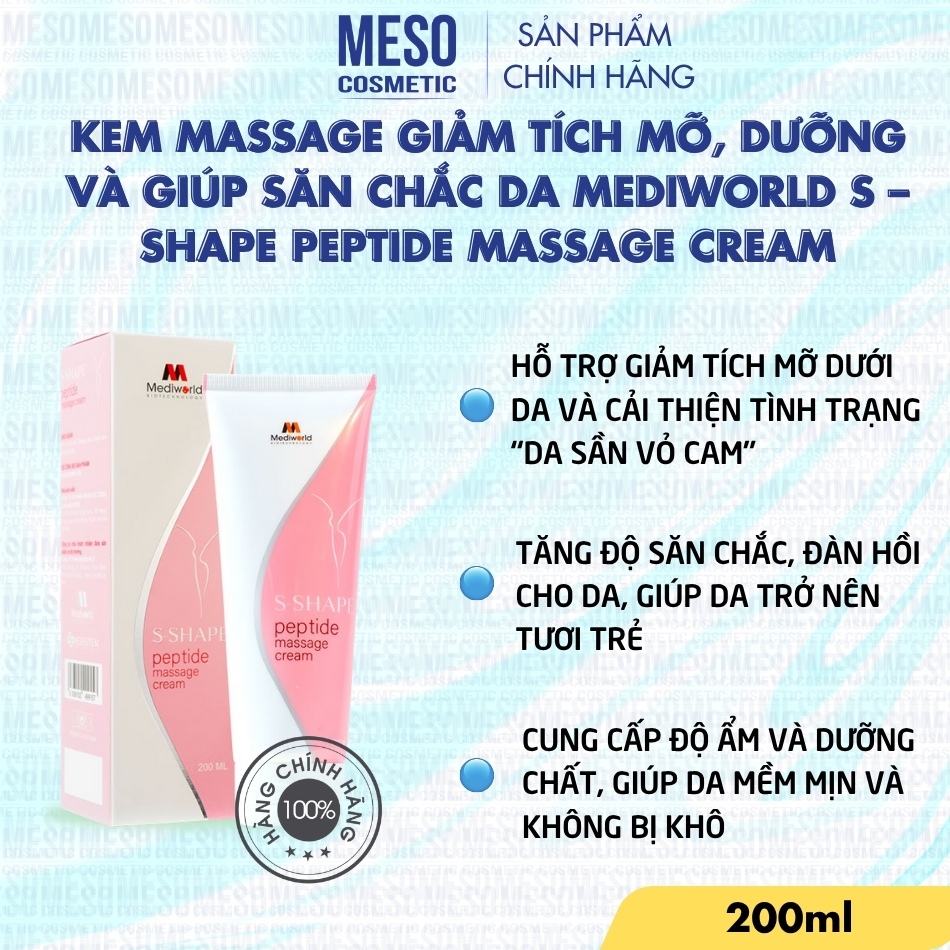 Kem Massage Giảm Mỡ S-Shape Peptide Massage Cream Mediworld